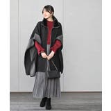 フェイクファーネック配色ポンチョコート | rps | 詳細画像10 