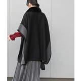 フェイクファーネック配色ポンチョコート | rps | 詳細画像12 