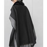 フェイクファーネック配色ポンチョコート | rps | 詳細画像16 