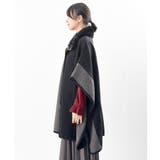 フェイクファーネック配色ポンチョコート | rps | 詳細画像18 