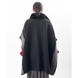 フェイクファーネック配色ポンチョコート | rps | 詳細画像19 