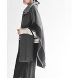 フェイクファーネック配色ポンチョコート | rps | 詳細画像3 