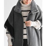 フェイクファーネック配色ポンチョコート | rps | 詳細画像6 