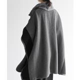 フェイクファーネック配色ポンチョコート | rps | 詳細画像8 