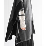 フェイクファーネック配色ポンチョコート | rps | 詳細画像9 