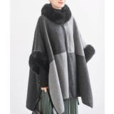 CHACグレー | フェイクファーポンチョコート | rps