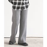 杢グレー | リブニットイージーパンツ | rps