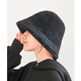 ブラック | 編地切替フェザーＨＡＴ | rps