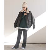 リブニットイージーセミワイドパンツ | rps | 詳細画像11 