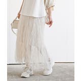 アイボリー | クリンクルチュールスカート | rps