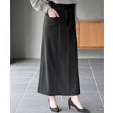 ブラック | カットジョーゼットタイトスカート | rps