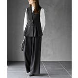 ブラック | ペプラムジレ×パンツセットアップ | rps