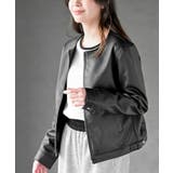 ブラック | ノーカラーライダースジャケット | rps