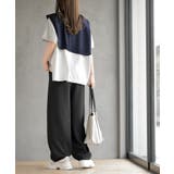 ウエスト配色コクーンイージーパンツ | rps | 詳細画像13