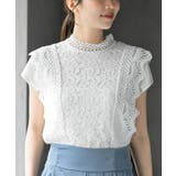 プチハイネックフレンチスリーブレースブラウス | rps | 詳細画像6 