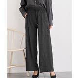 ブラック | ラメカットジョーゼットプリーツパンツ | rps