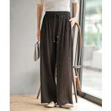 ブラウン | ラメカットジョーゼットプリーツパンツ | rps