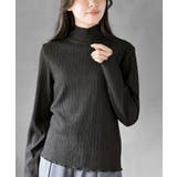 ブラック | カットジャガードハイネックカットソー | rps