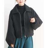 ブラック | ボリューム袖ZIPジャケット | rps