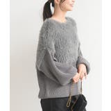 グレー | 編地切替シャギーニットプルオーバー | rps