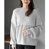 ライトグレー | 編地切替シャギーニットプルオーバー | rps