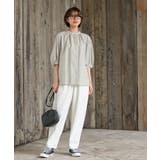 テンセル綿麻バンドカラー7分袖シャツ | rps | 詳細画像21