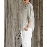 テンセル綿麻バンドカラー7分袖シャツ | rps | 詳細画像22