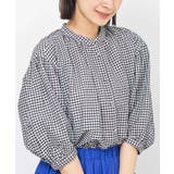 チェック | テンセル綿麻バンドカラー7分袖シャツ | rps