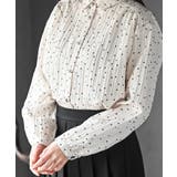 細ドビーランダムドットブラウス | rps | 詳細画像8 