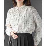 アイボリー | 細ドビーランダムドットブラウス | rps