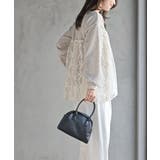 鹿の子ニットソー×刺繍オーガンジー切替プルオーバー | rps | 詳細画像11 