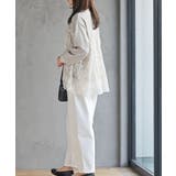 鹿の子ニットソー×刺繍オーガンジー切替プルオーバー | rps | 詳細画像13 