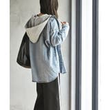 カットフード付きリヨセルデニムシャツ | rps | 詳細画像13 