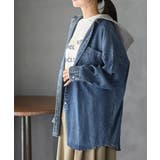 カットフード付きリヨセルデニムシャツ | rps | 詳細画像8 