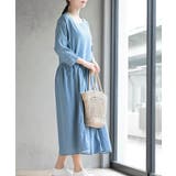 ウエスト切替７分袖デニムギャザーワンピース | rps | 詳細画像15 