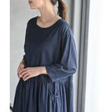 ウエスト切替７分袖デニムギャザーワンピース | rps | 詳細画像6 