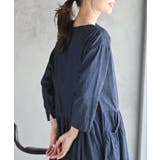 ウエスト切替７分袖デニムギャザーワンピース | rps | 詳細画像7 