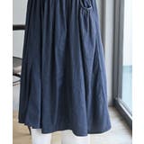 ウエスト切替７分袖デニムギャザーワンピース | rps | 詳細画像9 