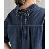 ＢＡＣＫレースアップ 裾タックブラウス | rps | 詳細画像17 