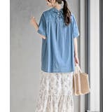 ＢＡＣＫレースアップ 裾タックブラウス | rps | 詳細画像4 