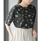 ブラック | 花柄総柄Ｔ | rps