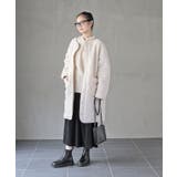 ボア×ウェーブキルト切替ノーカラーコート | rps | 詳細画像10