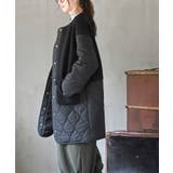 ボア×ウェーブキルト切替ノーカラーコート | rps | 詳細画像12