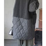 ボア×ウェーブキルト切替ノーカラーコート | rps | 詳細画像16