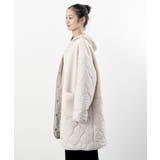 ボア×ウェーブキルト切替ノーカラーコート | rps | 詳細画像19