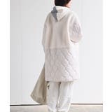 ボア×ウェーブキルト切替ノーカラーコート | rps | 詳細画像4