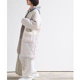 ボア×ウェーブキルト切替ノーカラーコート | rps | 詳細画像5