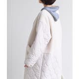 ボア×ウェーブキルト切替ノーカラーコート | rps | 詳細画像7