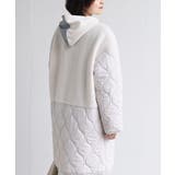 ボア×ウェーブキルト切替ノーカラーコート | rps | 詳細画像8