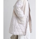 ボア×ウェーブキルト切替ノーカラーコート | rps | 詳細画像9